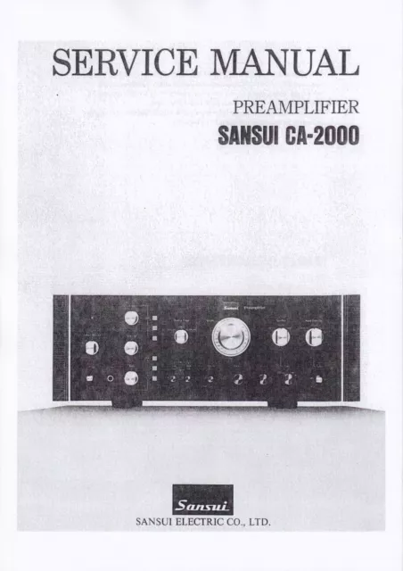 Service Manual-Anleitung für Sansui CA-2000