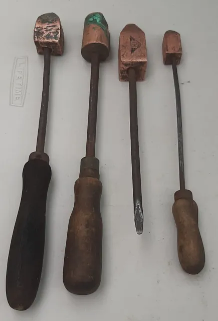 VINTAGE Soldering Irons x 4 - Copper Head