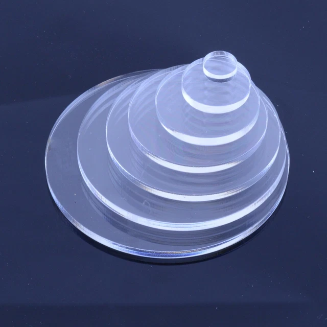 Perspex Circles Clear Acrylic Laser Cut Disc Circles Custom Sizes Available