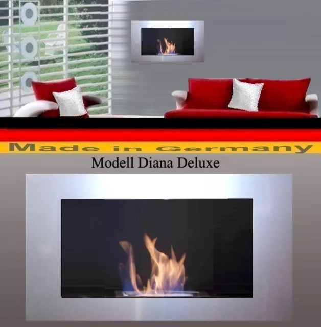 Cheminee Ethanol Diana Delux Argent Fireplace Caminetto