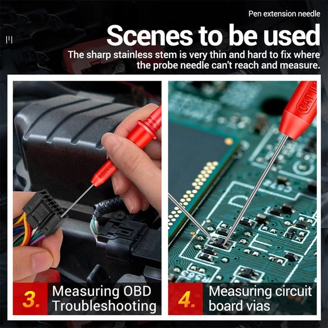 Sonden Prüfsonde Zubehör 84 Multimeter-Prüfspitzen PVC+Messing Piercing