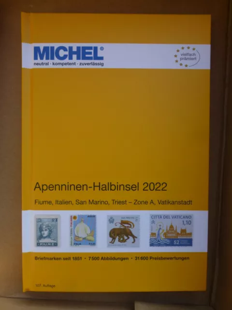 Michel Briefmarken Katalog Europa 5 2022 Apenninen-Halbinsel # Neu # 43% RABATT