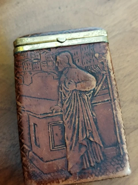 Porte-cigarette vintage bakélite avec étui cuir - Le Grenier de Lisette