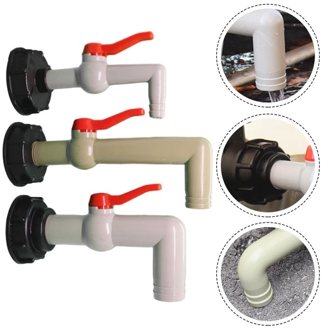 HEAVY DUTY IBC Container Adapter with Leak Valve and Ball Valve Plug £ ...