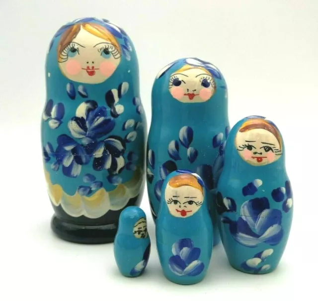 Matroschka 5tlg. Matreschka Babuschka  handgemalt Russland  neu, 10,5 cm