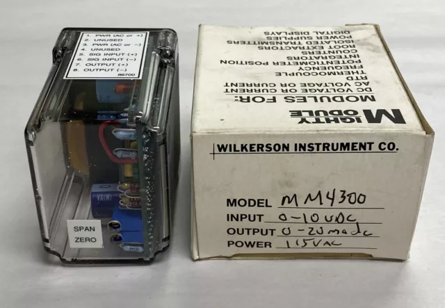 Wilkerson Instr Co,Mm4300,Mighty Module Transmitter Nos