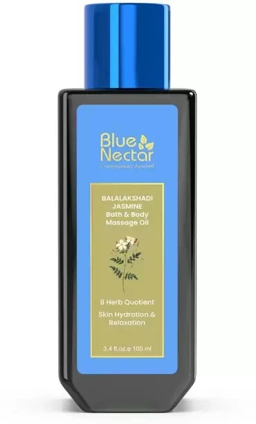 Aceite de masaje corporal sensual néctar azul con aceite de jazmín, aceite corporal para la piel