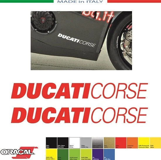 ADESIVI MOTO Kit 2 Adesivi Ducati Corse Stickers Ducati EUR 11,69 - IT - Foto 6