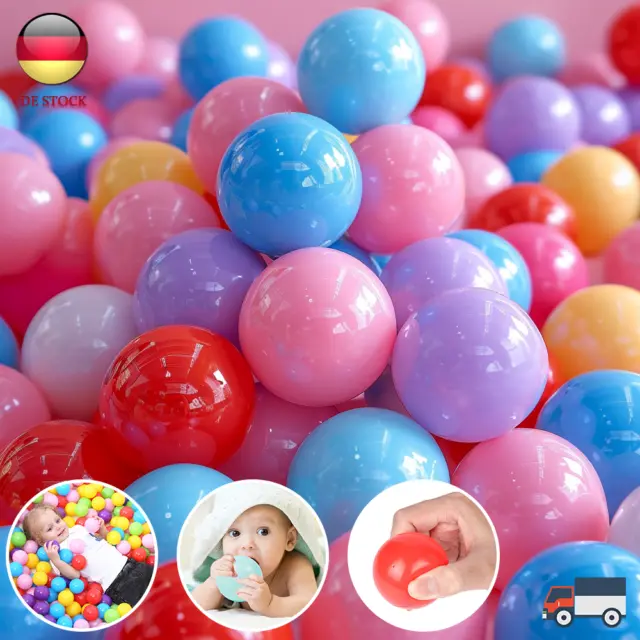 100 - 1000 Stück Bällebad Bälle Bällebadbälle Bunte Farben ø 5,5 cm Ball Baby