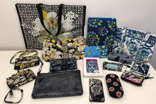Lot Of 16 Vera Bradley ~Purses/Totes/Wallet/Zip ID/Wristlet ~ USED W/FLAWS See*