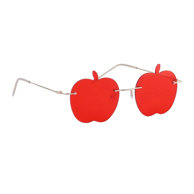 Occhiali da sole divertenti PC occhiali frutta occhiali dall'aspetto divertente rossi