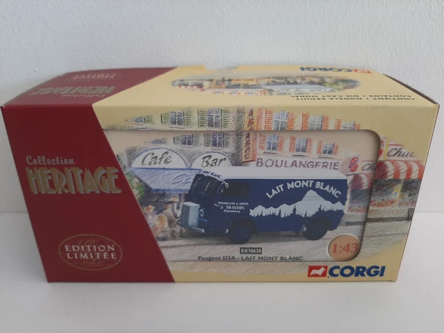 Modellino Corgi Heritage Peugeot D3A Chocolat Poulain Scala 1:43 - Nuovo In Scatola