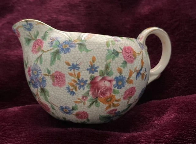 Royal Winton Grimwades Old Cottage Chintz Tea Cup Saucer Creamer & Small Bowl 2