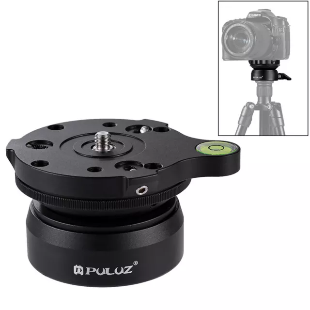 1/4 inch Thread Dome Professional Tripod Leveling Head Base with Bubble Level