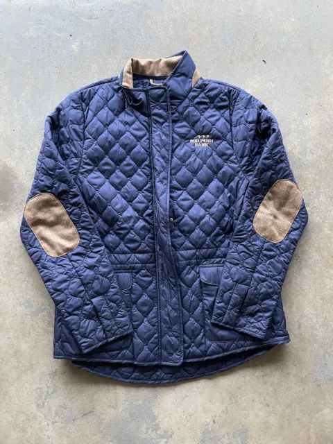 Peter Millar Suffolk Quilted Travel Coat Men's LRG Jacket Navy Blue