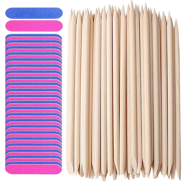 Manicura Pedicura Nail Art Herramienta Mini Uñas Lima Madera Piel Barra