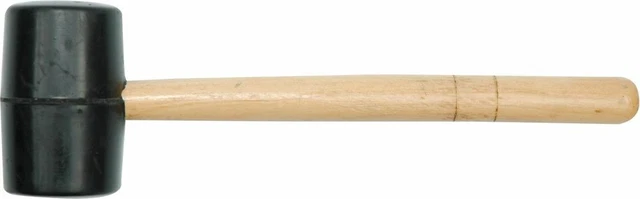 Marteau en Caoutchouc Avec Manche en Bois, 450 Gramme, Ø 55 MM, Carreleur