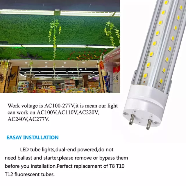 GOCuces T8 LED Tube Light 5FT 4FT 3FT 2FT T12 Fluorescent Bulb Replacement