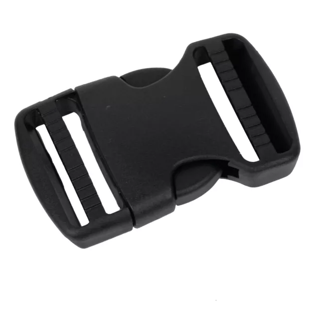 18x Buckle Quick Release Plastic Military Grade Thick Dual Side Loop 38mm Black