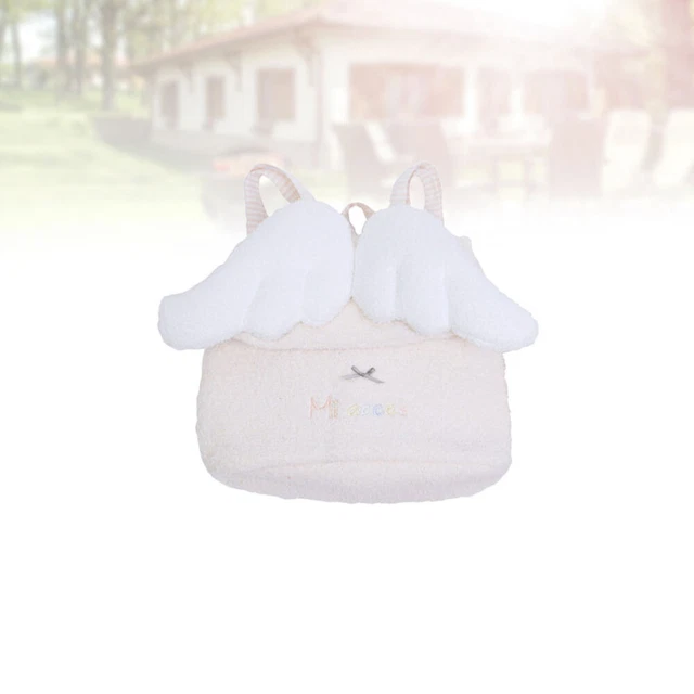 Sac à en peluche rose Angel Wing Design Satchel Adorable Bookbag Creative