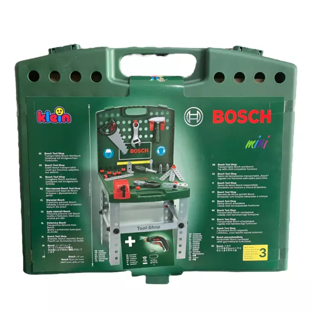 BOSCH Kinder Werkbank Tool-Shop + Ixolino Akkuschrauber - Theo Klein NEU & OVP 2