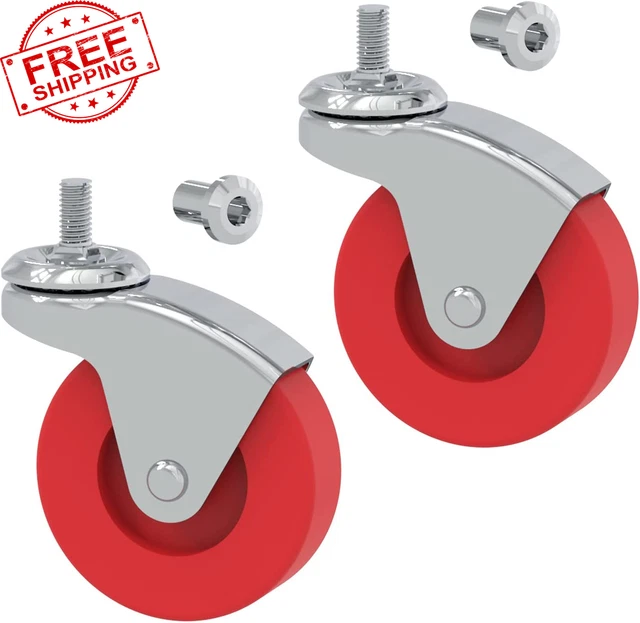 2 Pack Swivel Caster Wheel Creeper Service Utility Cart Stool Post Mount NEW