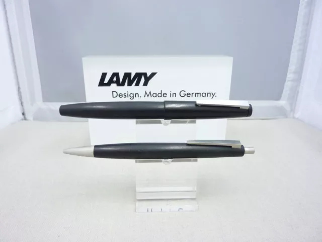 Vintage LAMY 2000 Set - Kolbenfüller mit Kugelschreiber - W.Germany - Etui - 14k