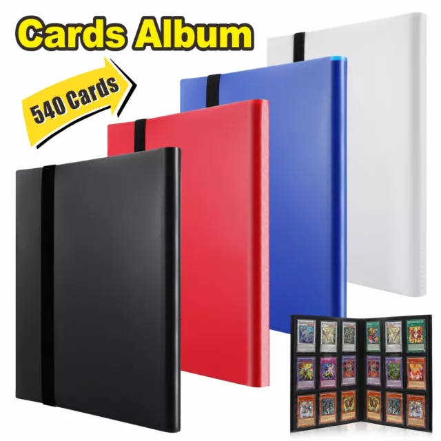 Trading Card Binder 9 Pocket Folder Album A4 Pokemon/MTG - Holds 540 Premium UK