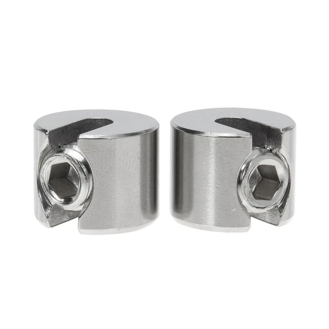 2 Pcs Serre-câble À Bout De Corde Métallique Pour Acier Inoxydable Attache