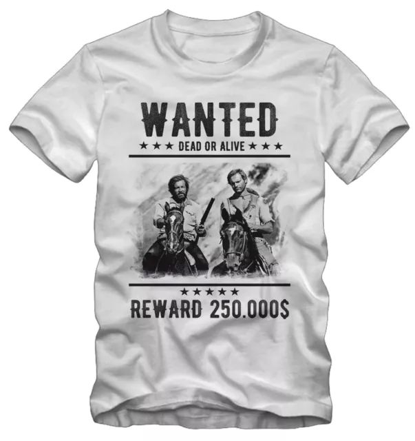 T-Shirt Wanted Bud Spencer e Terence Hill dal Film Lo Chiamavano Trinità