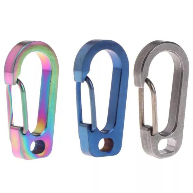 Carabiner Keychain Spring Flat Hole D Flashlight Buckle for Camping Hiking