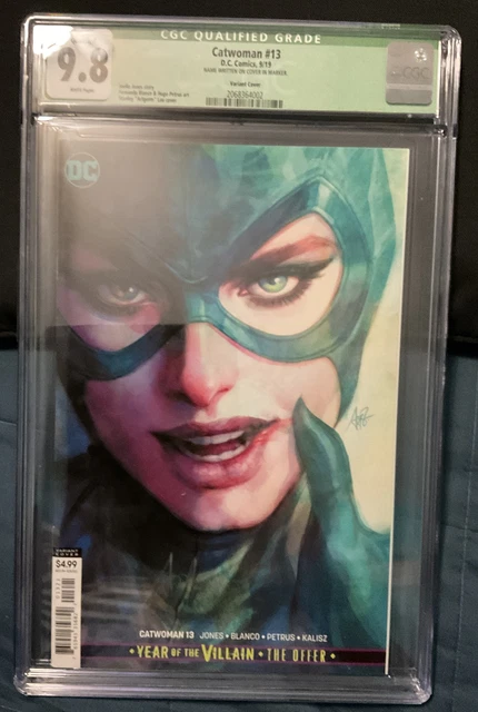 CATWOMAN # 13 CGC Grade 9.8! ARTGERM VARIANT. (2019). Name Written On Cover