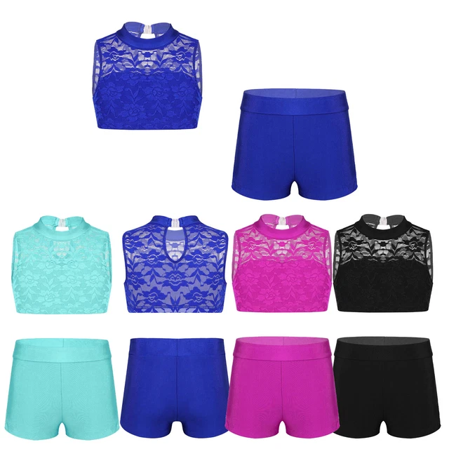 Abito da ballo bambini bambine balletto body ginnastica pizzo lirico costume da ballo