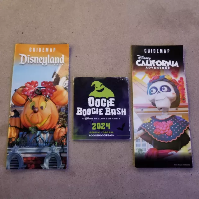 2024 DISNEYLAND PARK Guidemap Oogie Boogie Bash Map DCA Halloween Party