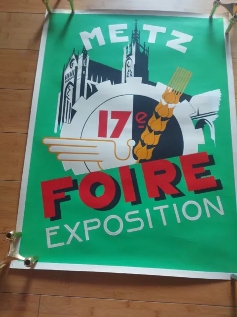Grand projet d'affiche à la gouache foire exposition Metz  ( 60x 80 cm )