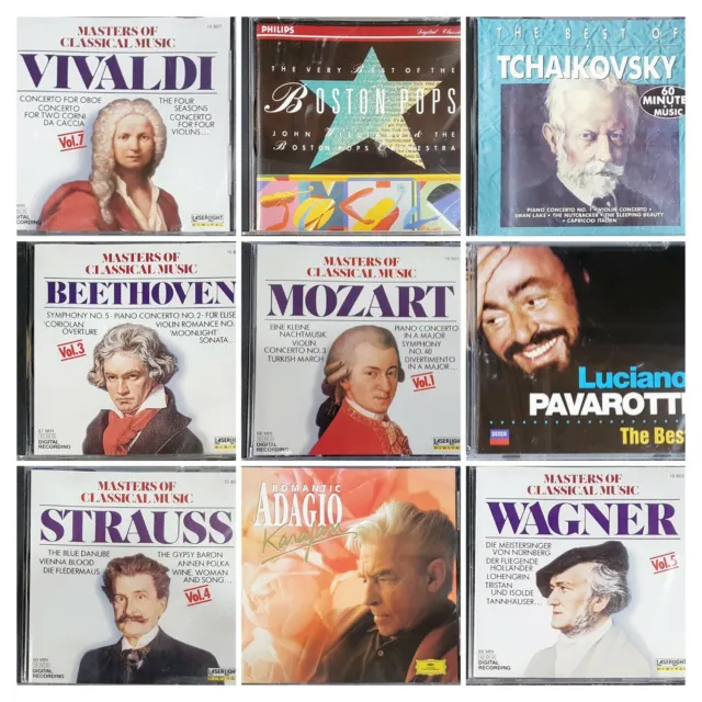 5 CD X $15 LOT - CLASSICAL Beethoven, Mozart, Bocelli, Strauss, Verdi, Pavarotti