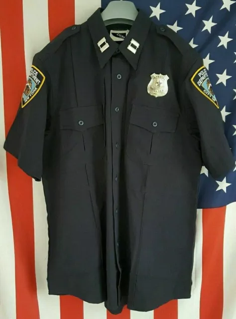Us Police Uniform - Shirt, Neu, New York, Darknavy, Size: 2Xl