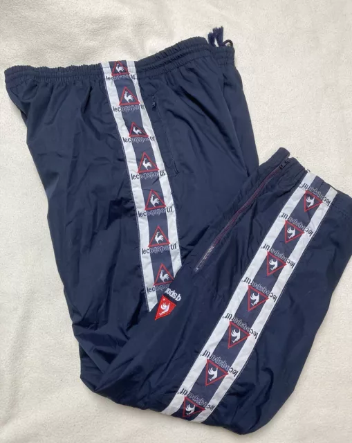 MEN S LE COQ Sportif Tracksuit Bottoms Large Poppers Vintage Casuals 25.00 PicClick UK