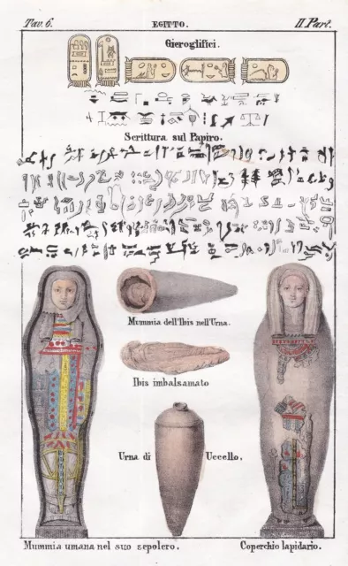 Egypt Egypte Mummy Lithography Lithograph 1840