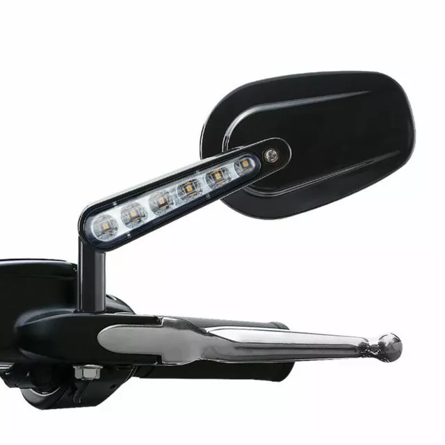 Black Rear Mirrors Turn Signals For Harley Davidson VROD Muscle VRSCF 09-17