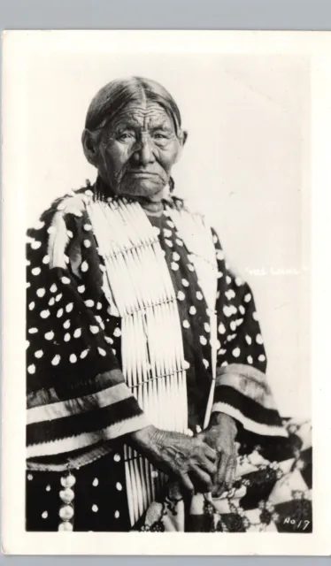 Mrs Standing Cloud Indian Woman Portrait Postcard Rppc Native American Brule