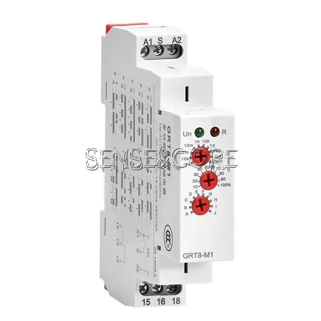 AC/DC12V-240V A220V 16A On Delay Off Delay Timer Relay Time Delay Relay Din Rail