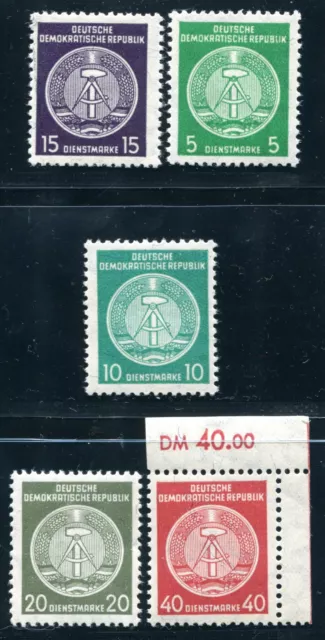 DDR DIENST A 1956 29-33 ** POSTFRISCH TADELLOS SATZ 31yIIXII ATTEST BPP(E8396