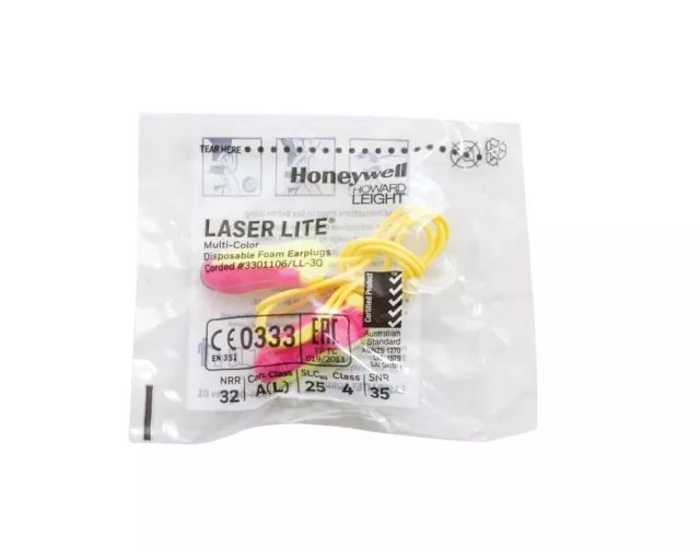 Howard Leight Láser Lite con Cables Tapones Auditivos X 10 Pares