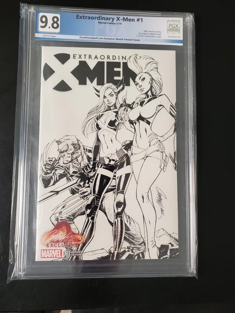 Extraordinary X-Men #1 J Scott Campbell Connecting Sketch Variant PGX 9.8