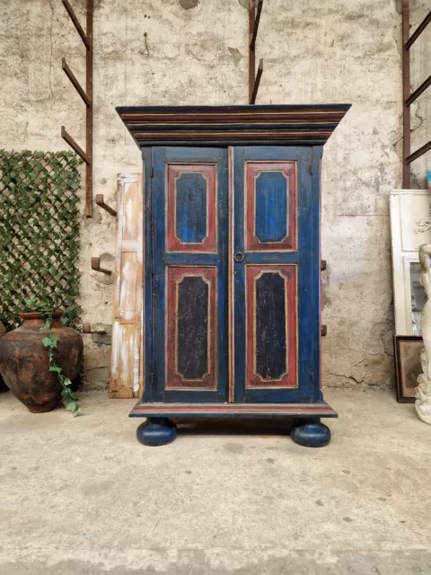 Antique Bavarian Wardrobe German Colonial Schrank 19th Century