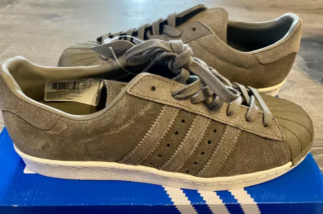 NEW ADIDAS ORIGINALS Superstar 80s Size 10.5 Solid Gray Suede Leather BB2226 64.99 PicClick