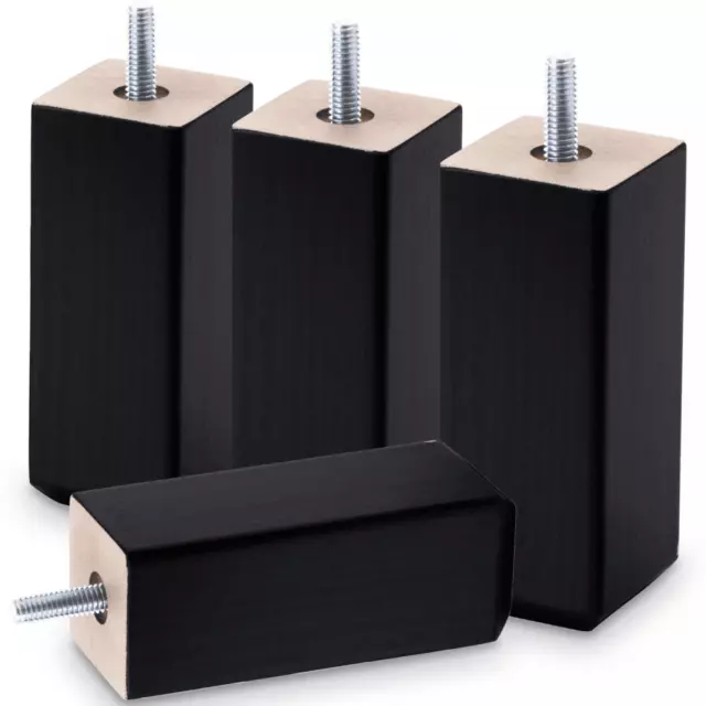 Juego de 4 elevadores de cama de fijación de tornillos Aidapt 100 mm resistencia pesada 380 kg carga madera maciza Juego de 4 elevadores de cama de fijación de tornillos Aidapt 100 mm resistencia pesada 380 kg carga madera maciza
