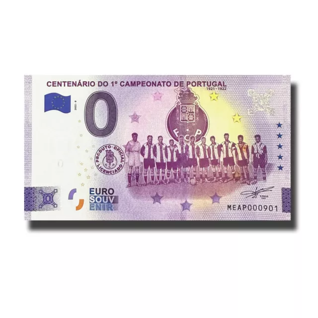 Billete de 0 euros recuerdo centenario do 1 Campeonato de Portugal EMPAP 2022-8