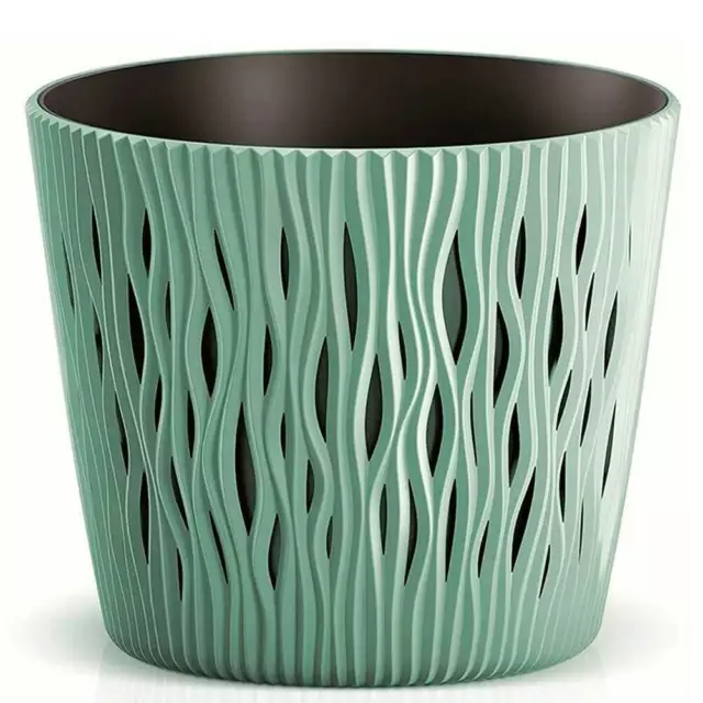 Fioriera Vaso Decorativo Design Moderno Fiori Piante Casa Esterno 16 cm Verde